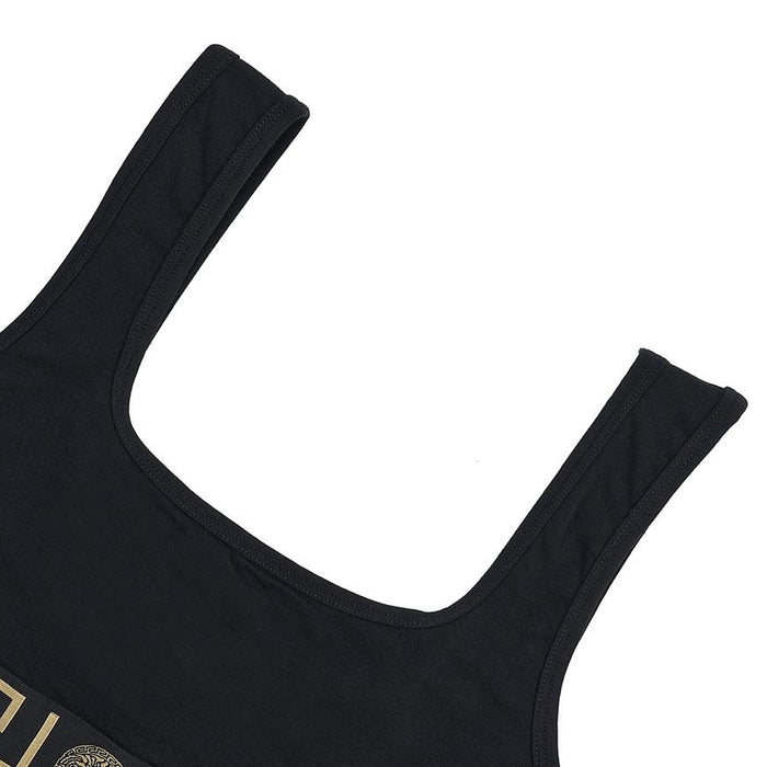 Versace Greca Sleeveless Crop Top Black Women’s Underwear