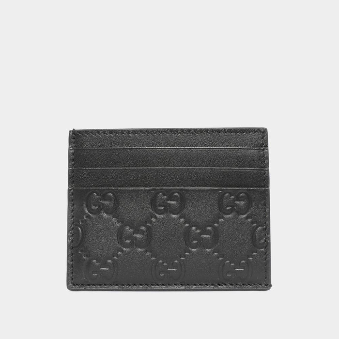 GUCCI GG Emblem Leather Men’s Card Holder 850187 AAFDV 1000