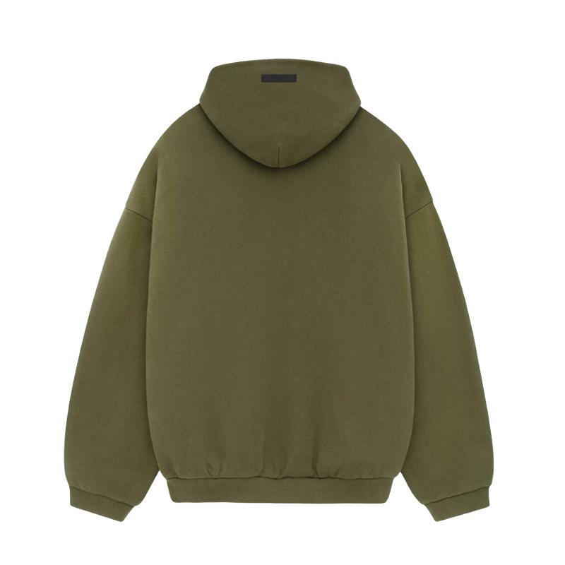 Fear of God Essentials Fleece Hoodie Military Green Unisex