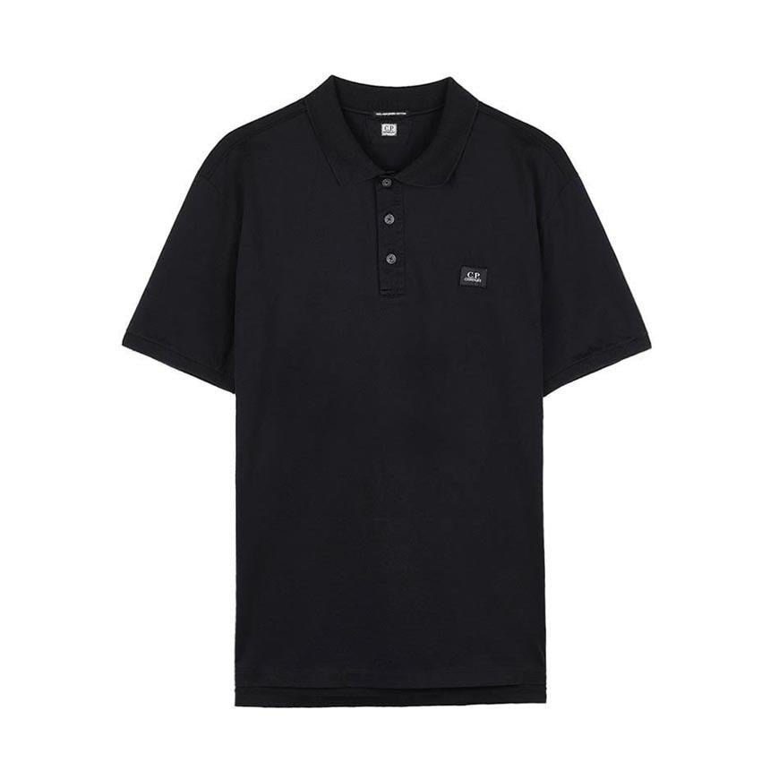 CP Company Men’s Jersey Gassato Polo Shirt Black