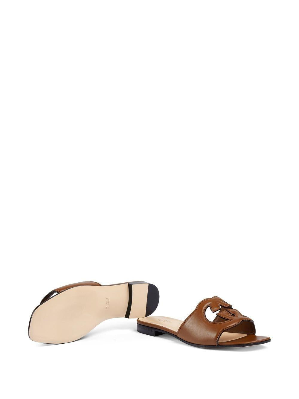 GUCCI Leather Sandals Women’s Black Sandals