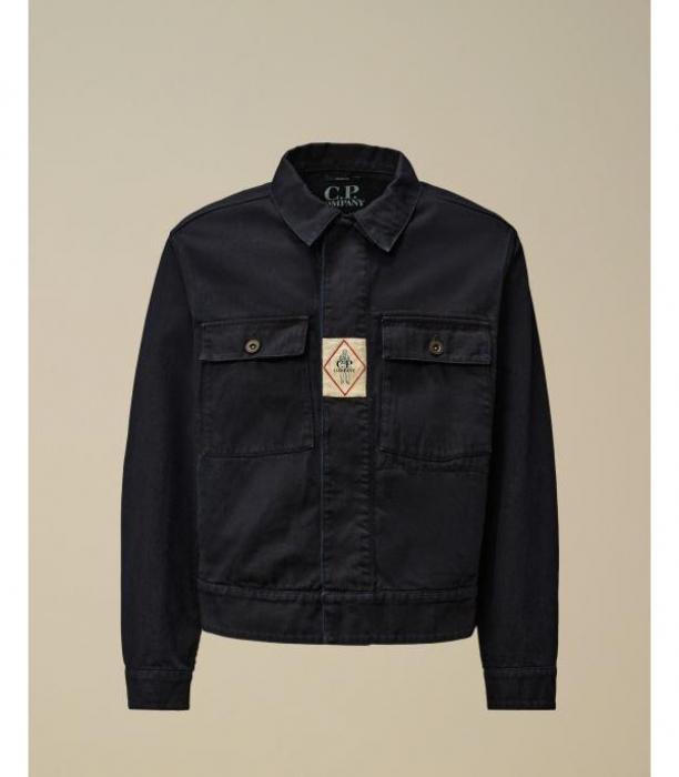 CP Company 34 Plated Denim Short Jacket 19CMOW147A 110466W D08