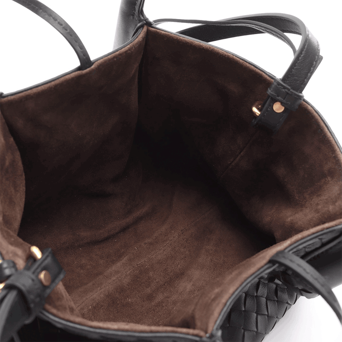 Bottega Veneta Small Pinacoteca Leather Tote Bag Gray
