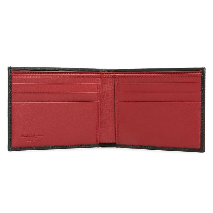 Ferragamo Men’s Leather Bifold Wallet 66 A064 NERO 0685978