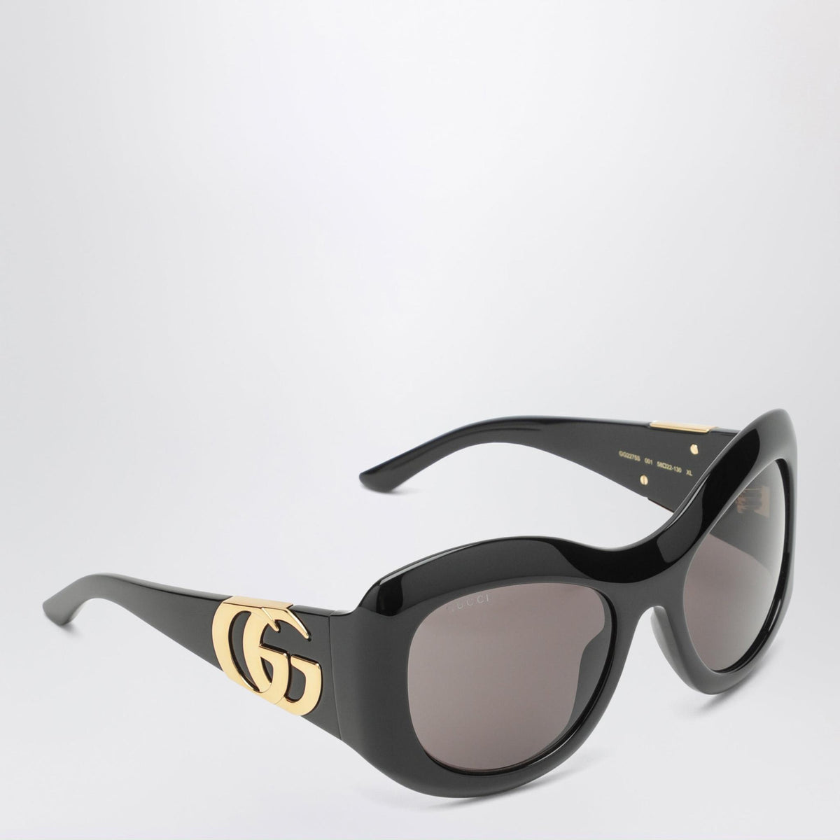 GUCCI Black Acetate Cat Eye Sunglasses