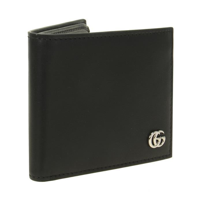GUCCI GG Marmont Black Leather Bifold Wallet