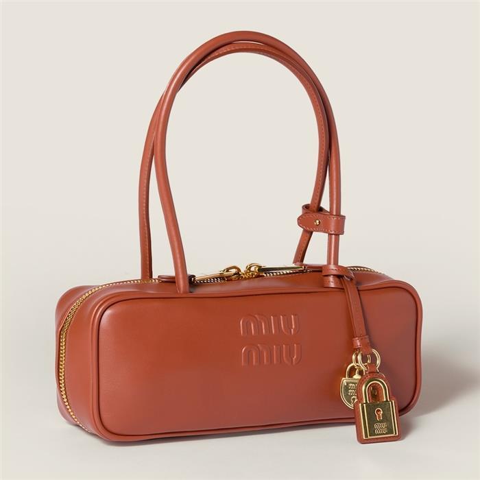 Miu Miu Leather Bow Small Shoulder Bag Black