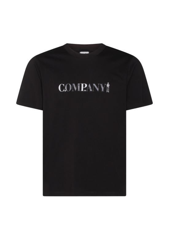 CP Company Black Short Sleeve T-Shirt Men Cotton