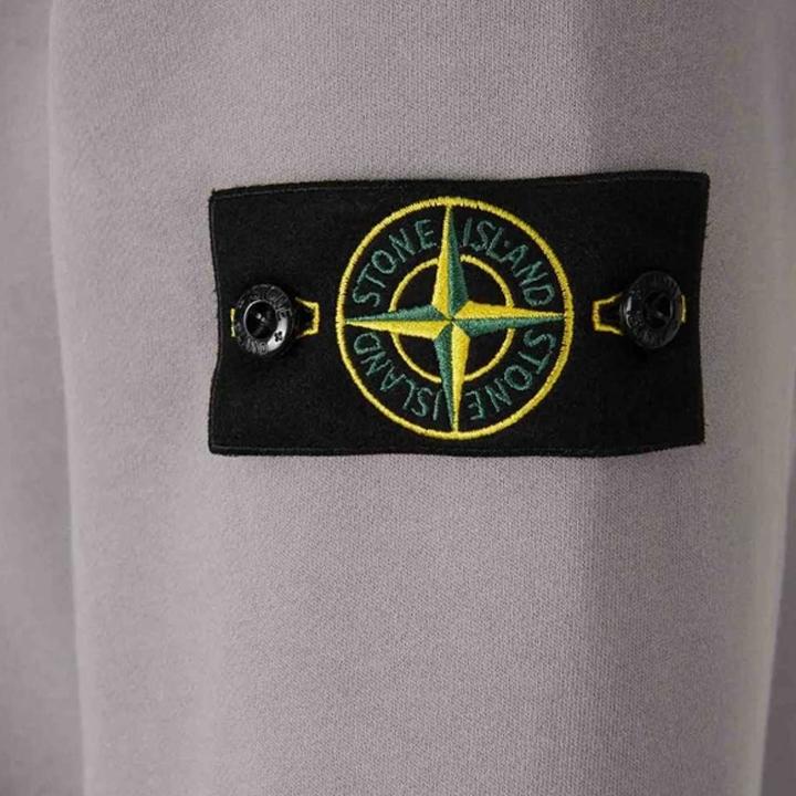 STONE ISLAND Grey Fleece Crewneck Sweatshirt Men L2S156100060 S0051 V0060