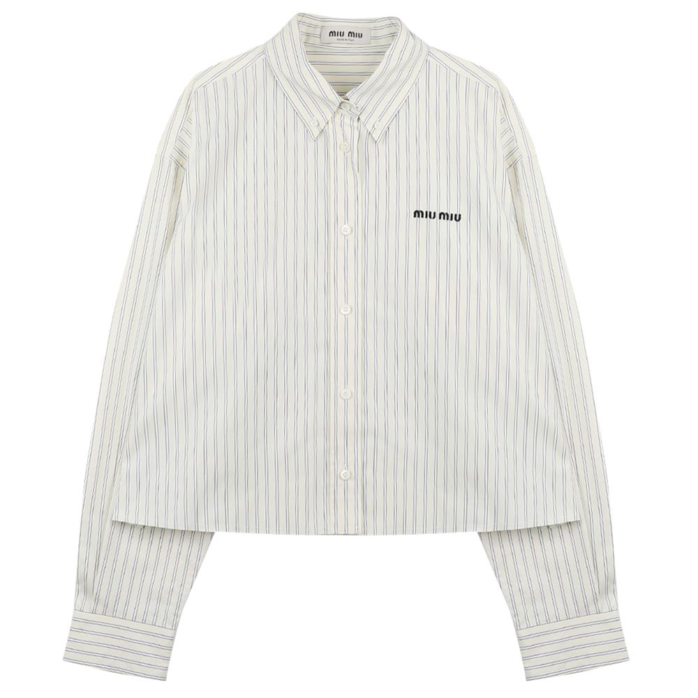 Miu Miu Stripe Poplin Shirt MK1659 180U F0061