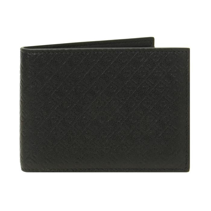 Ferragamo Monogram Bifold Wallet Men’s Leather Black