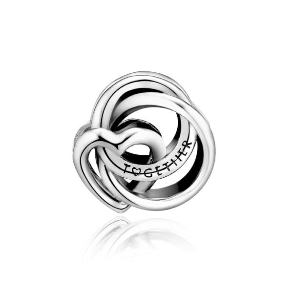 PANDORA Family Always Encircled Heart Silver Charm Necklace/Pendant 791507 C00