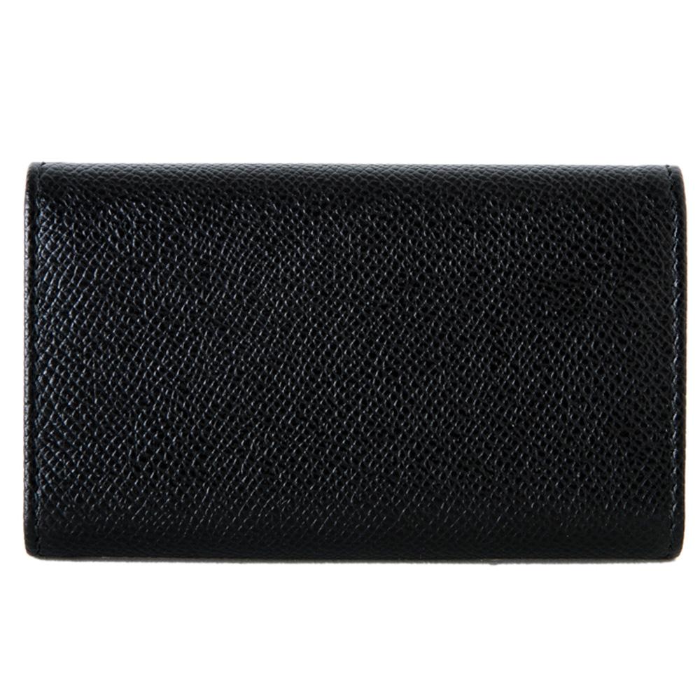 Ferragamo Gancini Flap Key Case Wallet Black Card Holder 22 D151 0683320