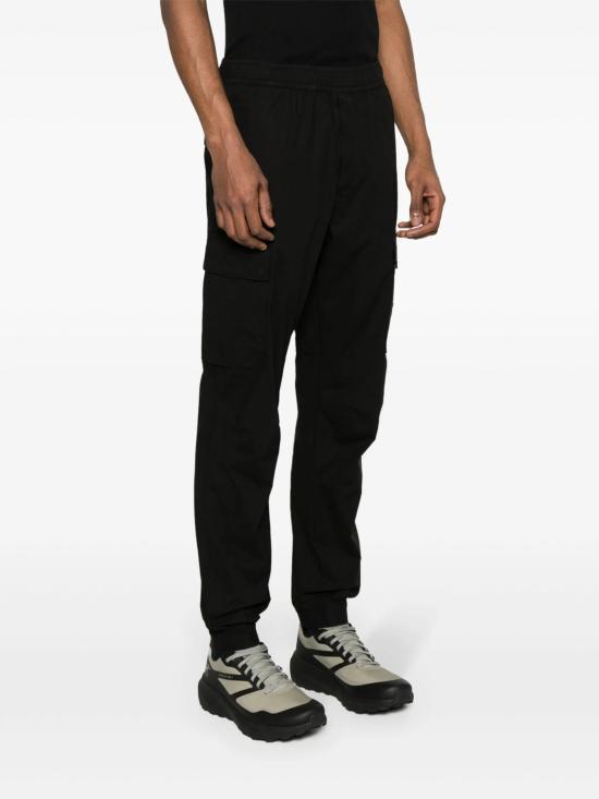 STONE ISLAND Black Straight Classic Pants Men Cotton Bl L2S153100031 S0A10 V0029