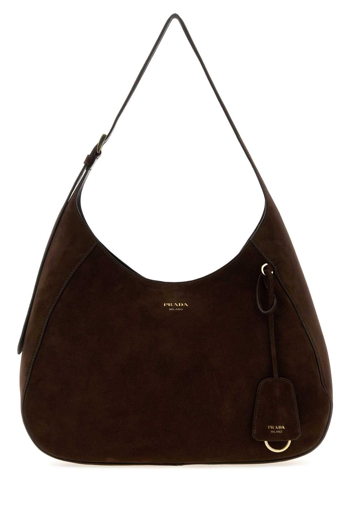PRADA Black Leather Shoulder Bag