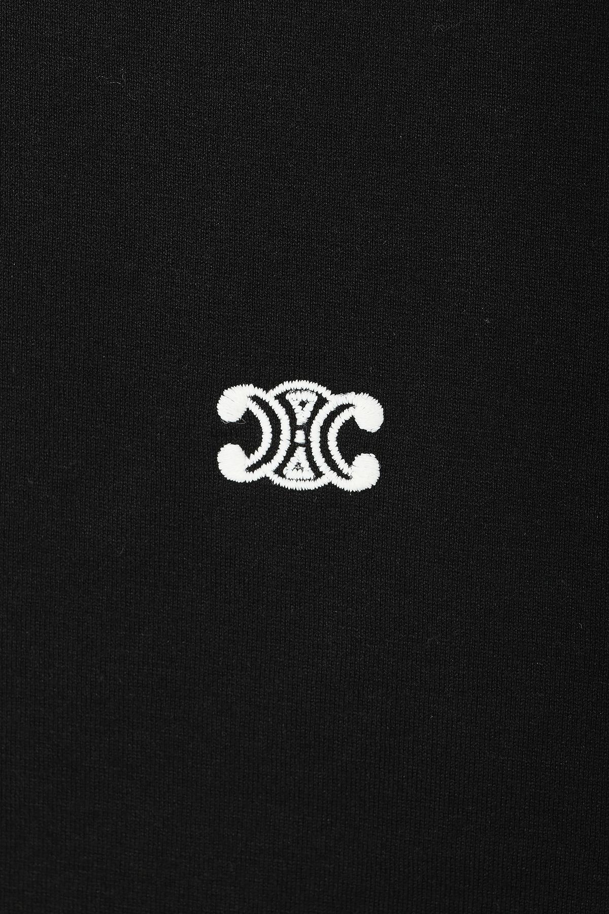 CELINE Triomphe Regular Short Sleeve T-Shirt Black White 2X30O671Q 38AW