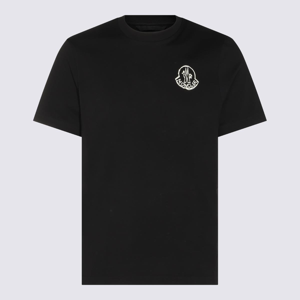 Moncler Black Cotton Short Sleeve T-Shirt Men