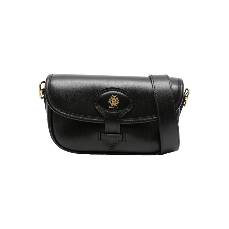 BALLY Beckett Leather Mini Shoulder Bag Black