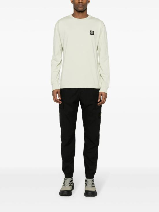 STONE ISLAND Black Straight Classic Pants Men Cotton Bl L2S153100031 S0A10 V0029