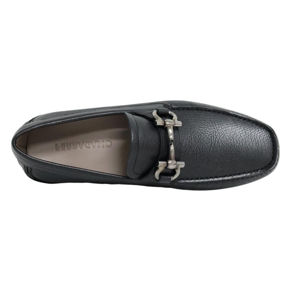 Ferragamo Gancini Wide Fit EE Men’s Leather Loafers Brown
