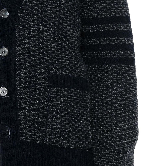 THOM BROWNE Diagonal Texture Relaxed Fit Cardigan MKC578A Y1032 415