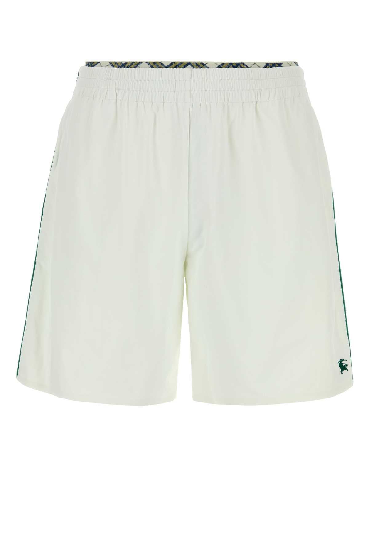 BURBERRY Black Cotton Logo Swim Shorts