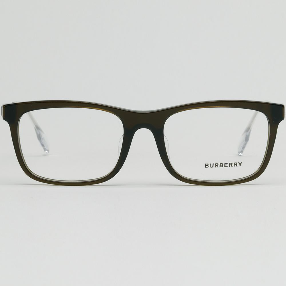 BURBERRY Dark Green Square Acetate Optical Glasses Asian Fit Unisex BE2384F 4026