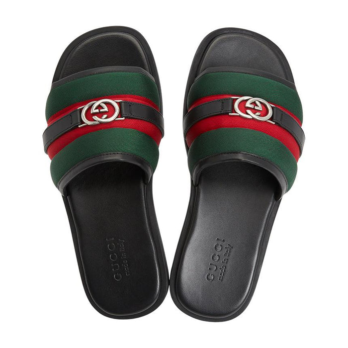GUCCI Interlocking G Logo Men’s Slide Sandals 835091 HAAHH 8449