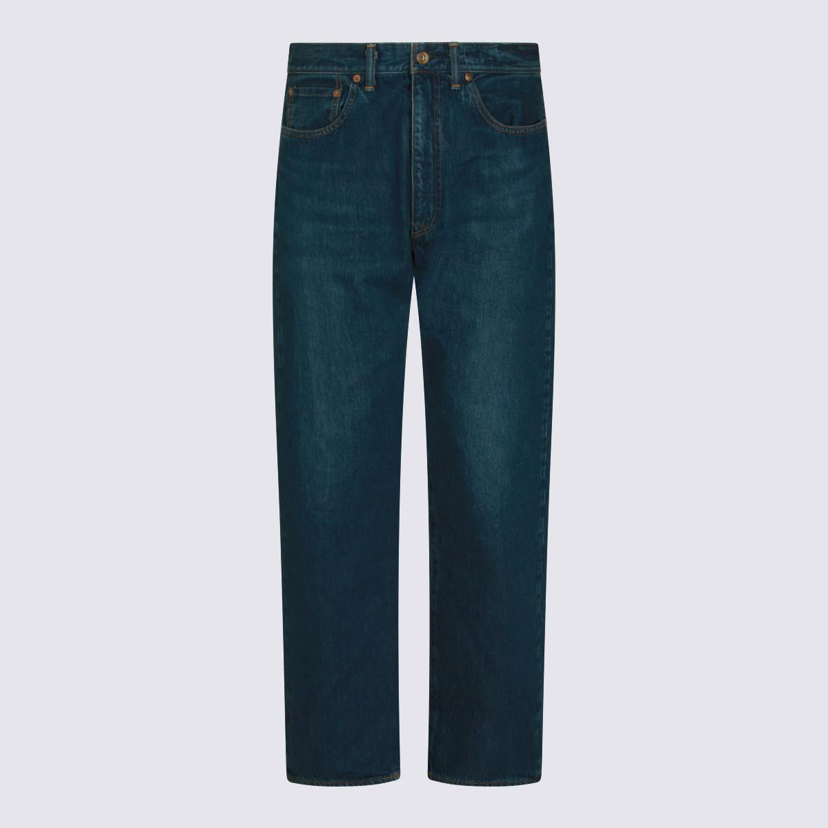Maison Kitsune Blue Denim Jeans Men’s Pants