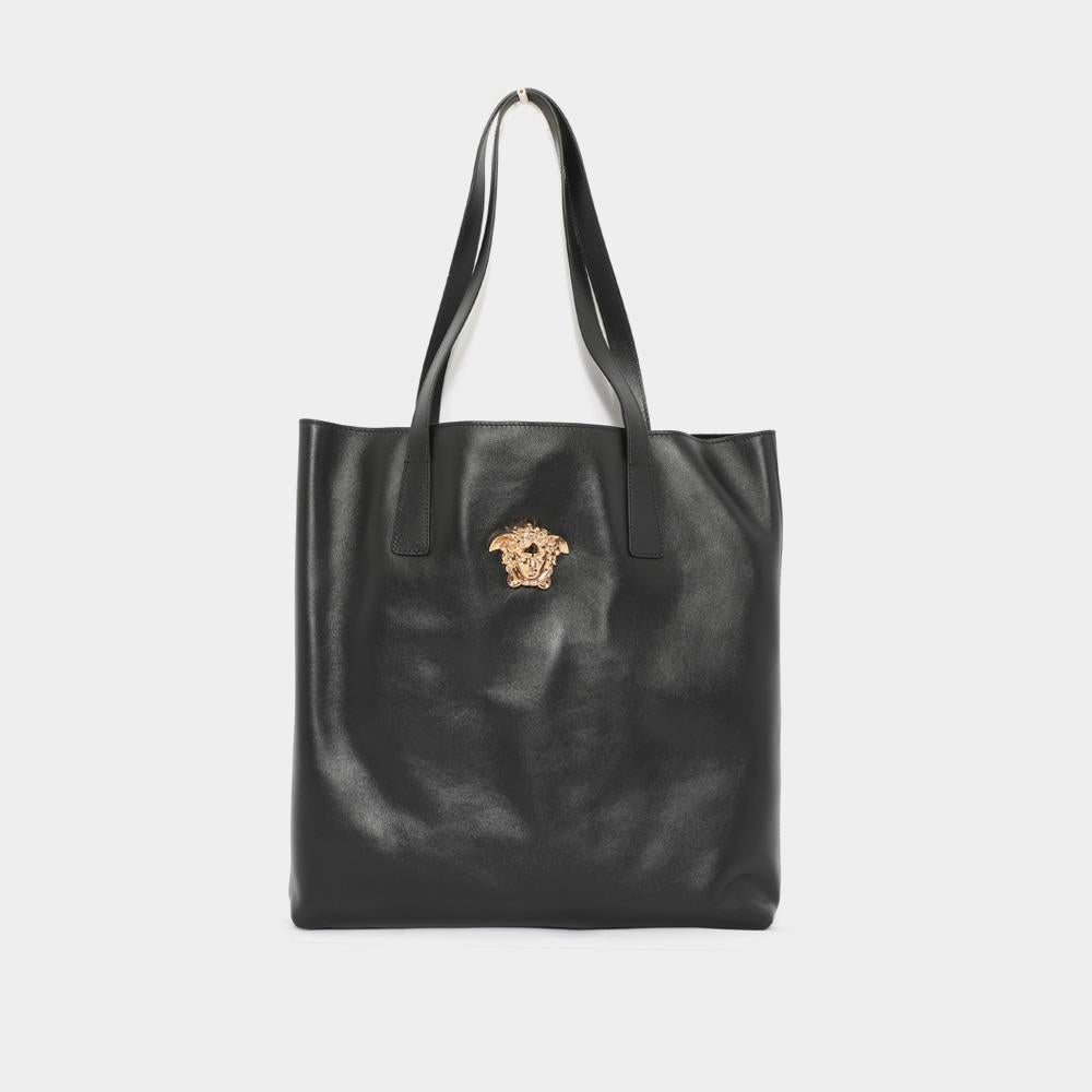 Versace Medusa Gold Logo Leather Men’s Tote Bag 1020004 1A14675 1B00V