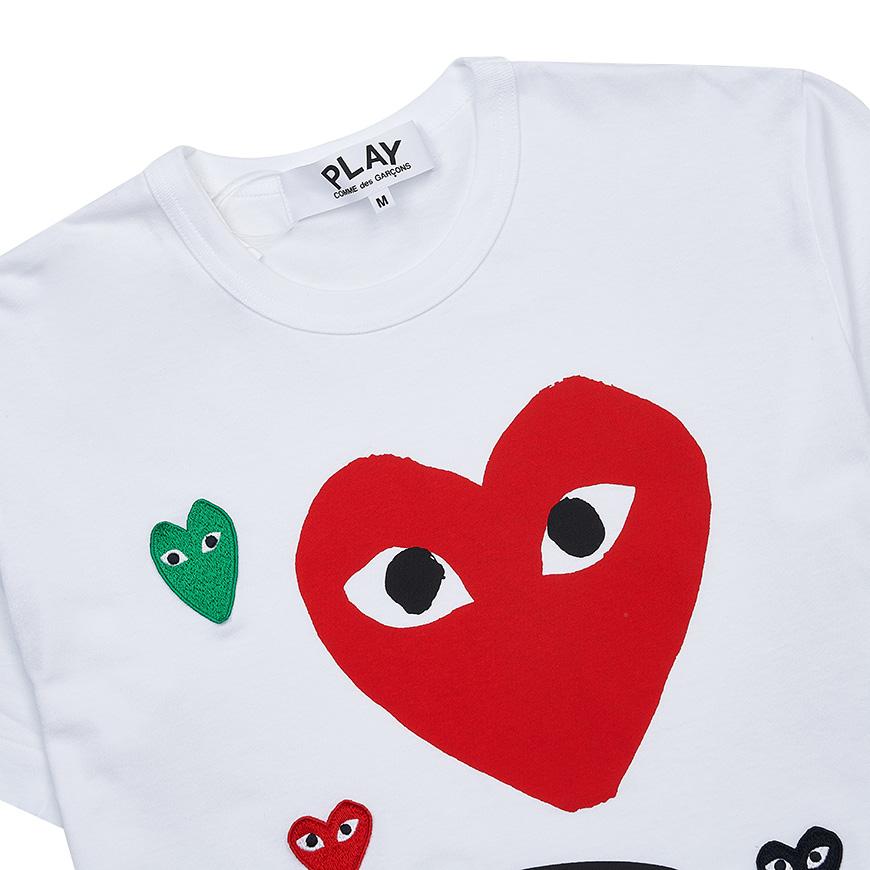 Comme des Garcons Unisex Play Logo T-Shirt AX T280 051 WHITE