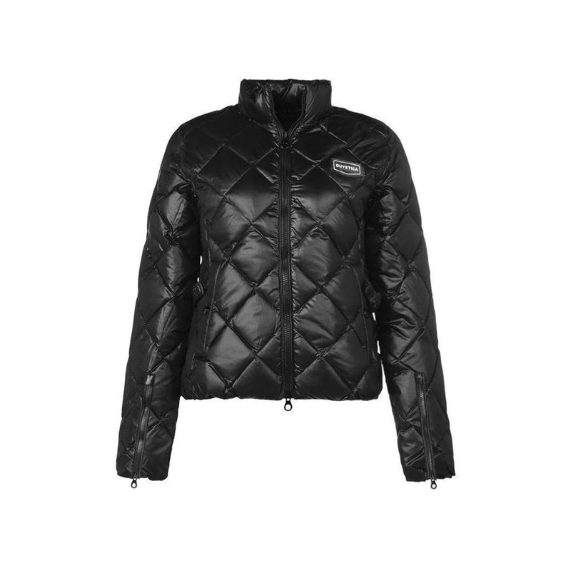 Duvetica Black Logo Quilted Down Puffer Jacket