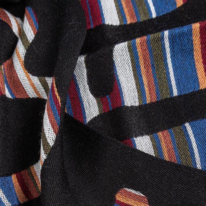 Paul Smith Black Stripe Logo Scarf M1A 150C P322 79