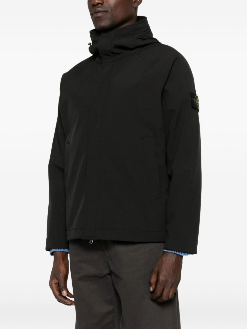 STONE ISLAND Black Casual Anorak Jacket for Men