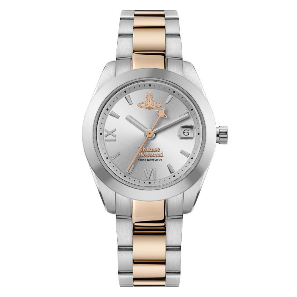 Vivienne Westwood Silver Rose Gold Tone Metal Women’s Watch VV292SLSR