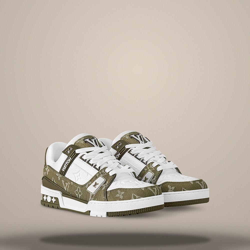Louis Vuitton LV Trainer Khaki Green Men's Low-Top Sneakers