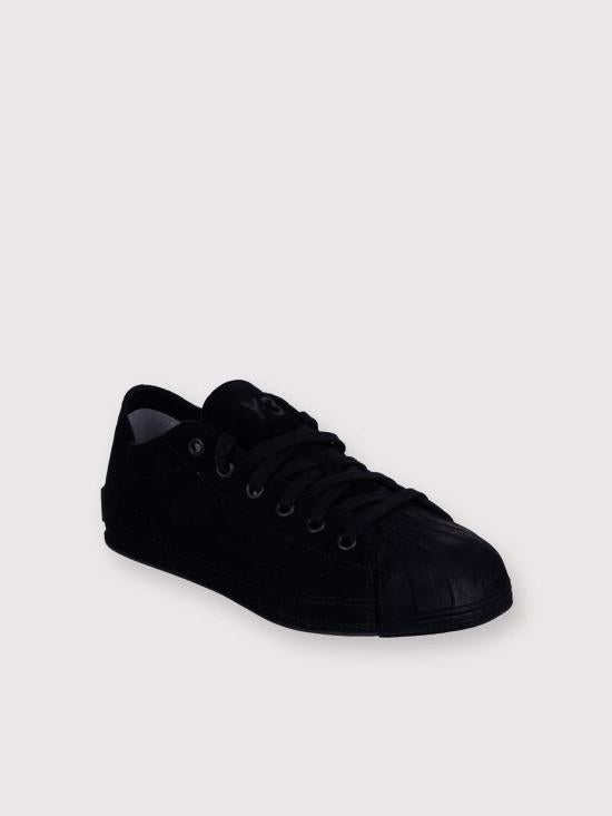 Y-3 Black Leather Low-Top Sneakers for Men JR7454 DOM