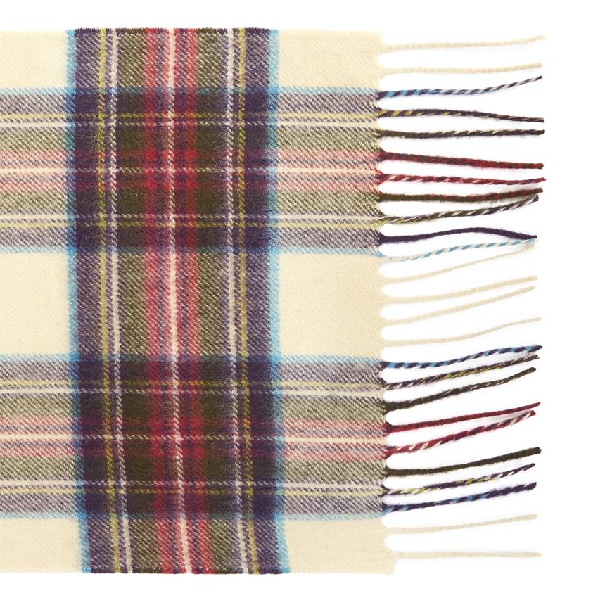 Johnstons of Elgin Tartan Cashmere Scarf Unisex KU0010 HESSIAN