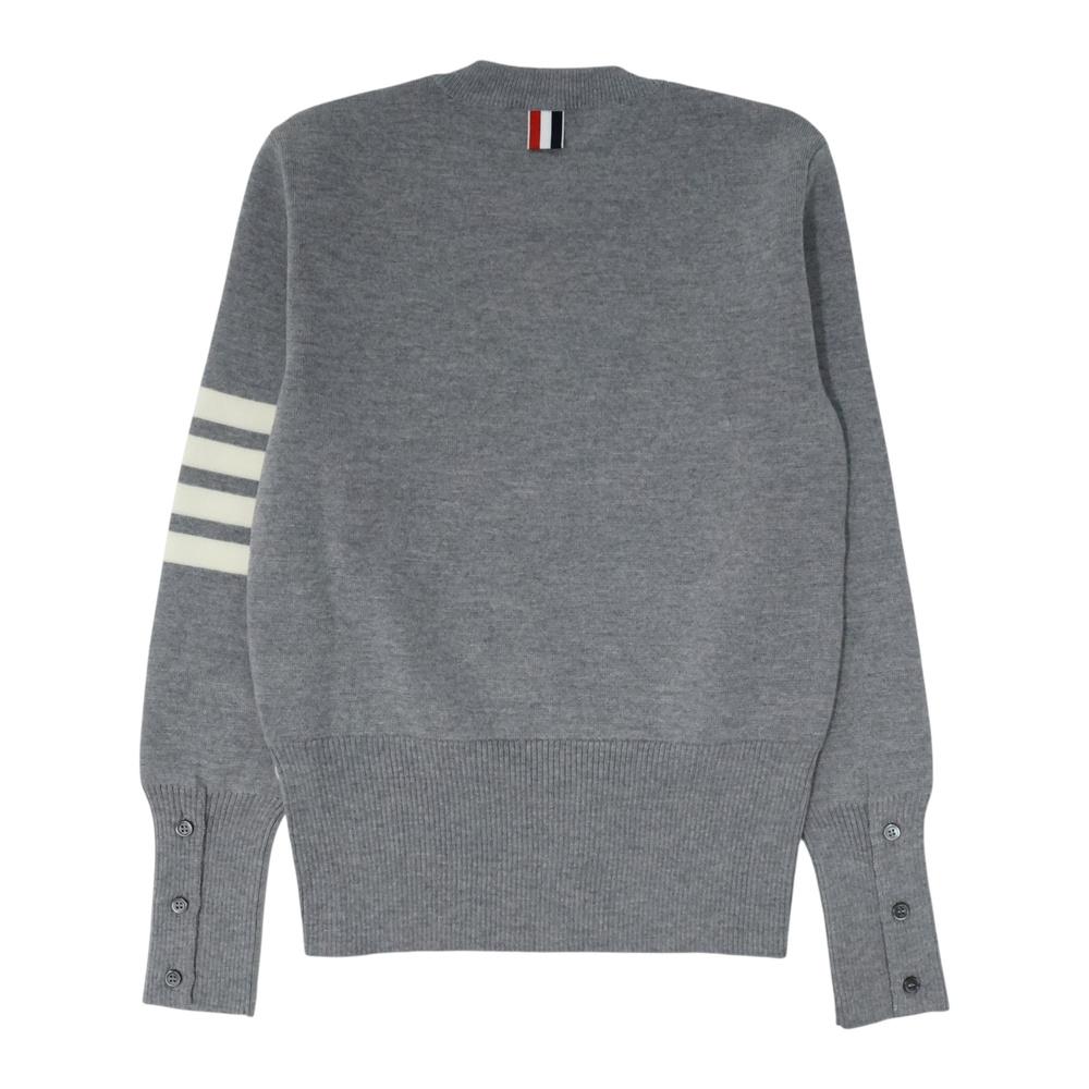 THOM BROWNE Diagonal Milano Stitch Women’s Round Neck Knit Sweater