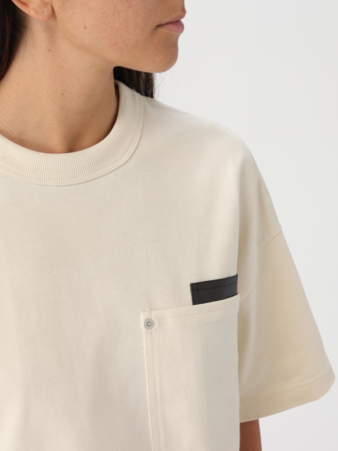 Bottega Veneta Short Sleeve Cotton T-Shirt Brown Women’s