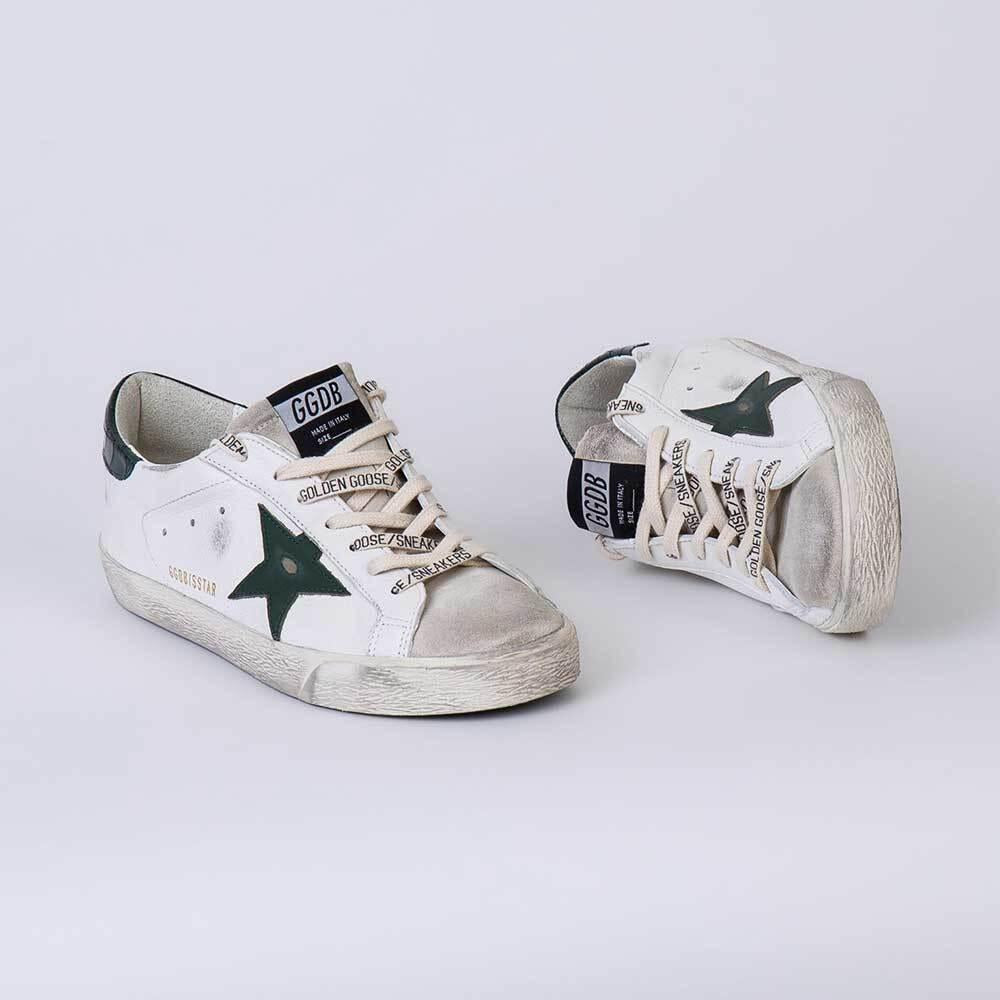 GOLDEN GOOSE Green Star Heel Cup Superstar Low-Top Sneake GMF00101 F008113 10502