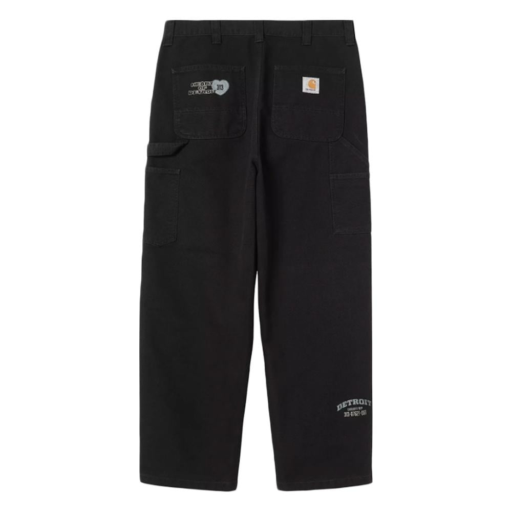 Carhartt Black Single-Knee Graphic Print Classic Pants I035560 8960