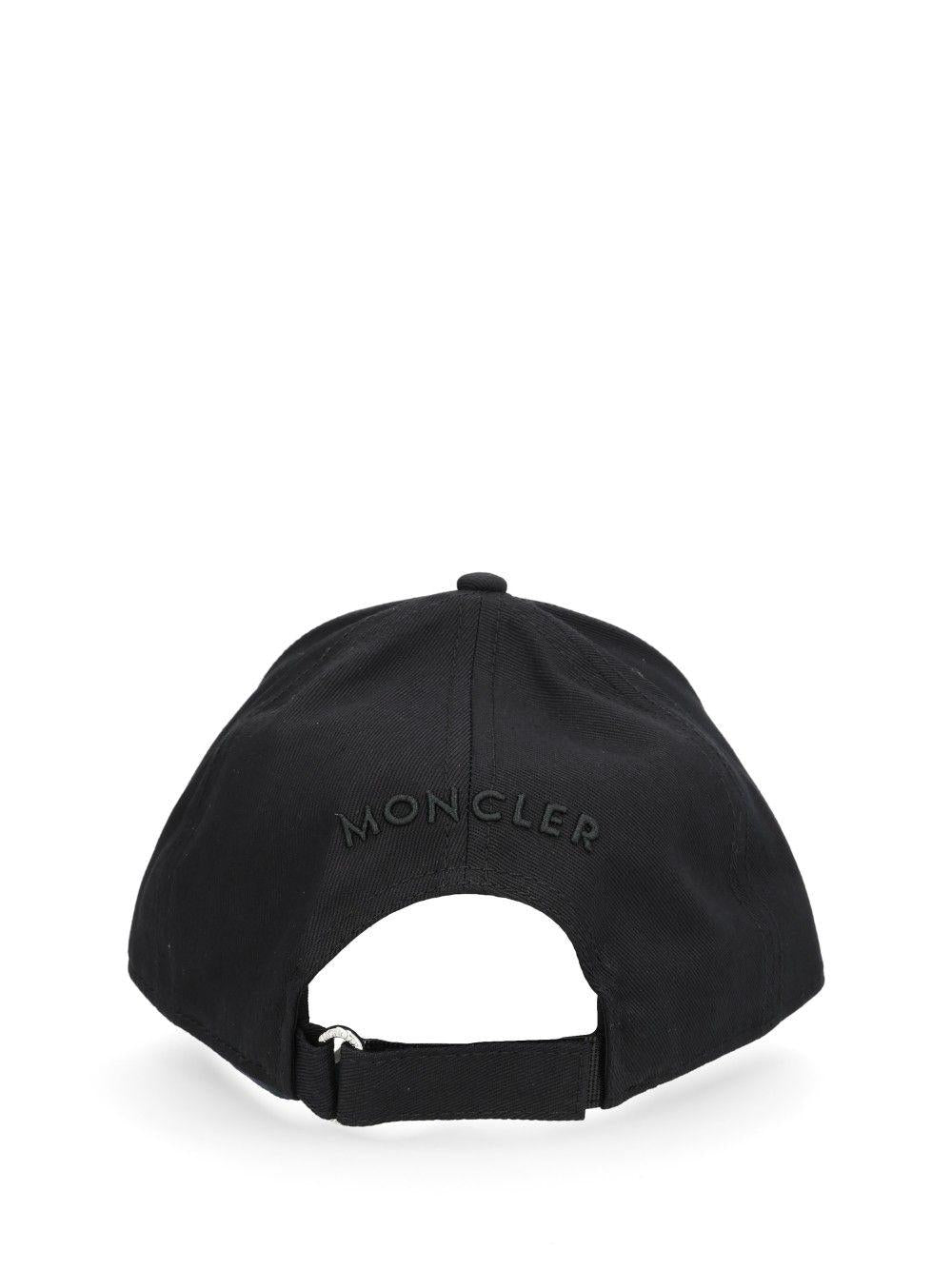 Moncler Black Cotton Baseball Cap