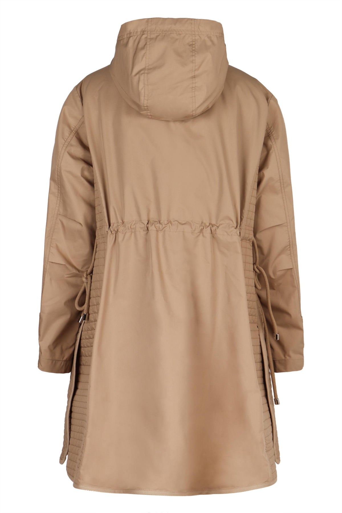 Moncler Beige Hooded Raincoat Trench Coat for Women