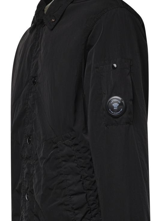 CP Company Black Lightweight Zip Jacket for Men 21CMOW044A 110535G 999 BLACK DOM