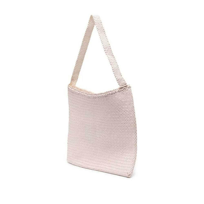 Dragon Diffusion Woven Leather Tote Bag Pearl White 8848 PEARL
