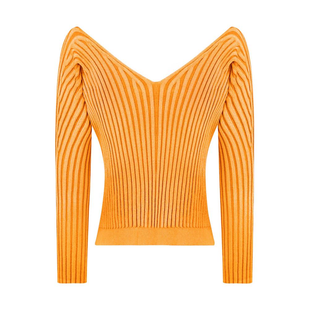 JACQUEMUS La Maille Pralù Ribbed Cardigan Green Knit Sweater