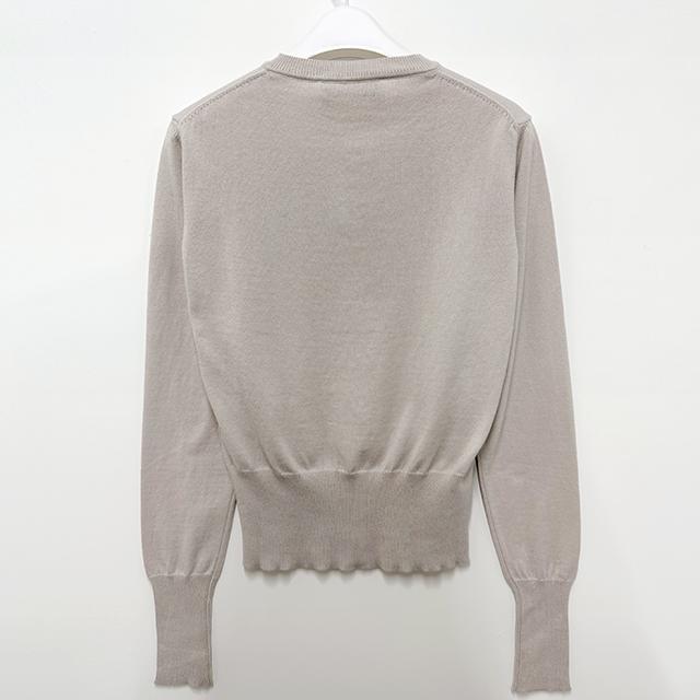 Vivienne Westwood BEA Embroidered Logo Cardigan Beige Knit