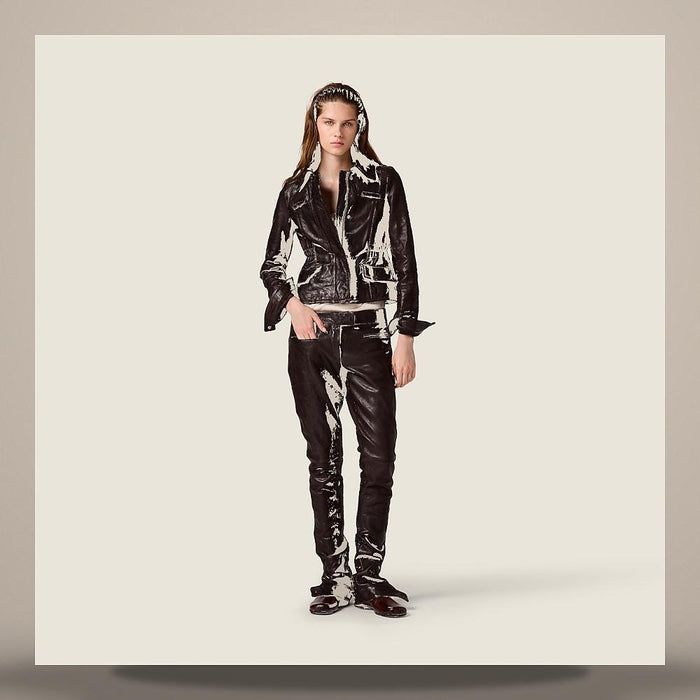 Miu Miu Black Leather Classic Pants MPP421 19E6 F0003