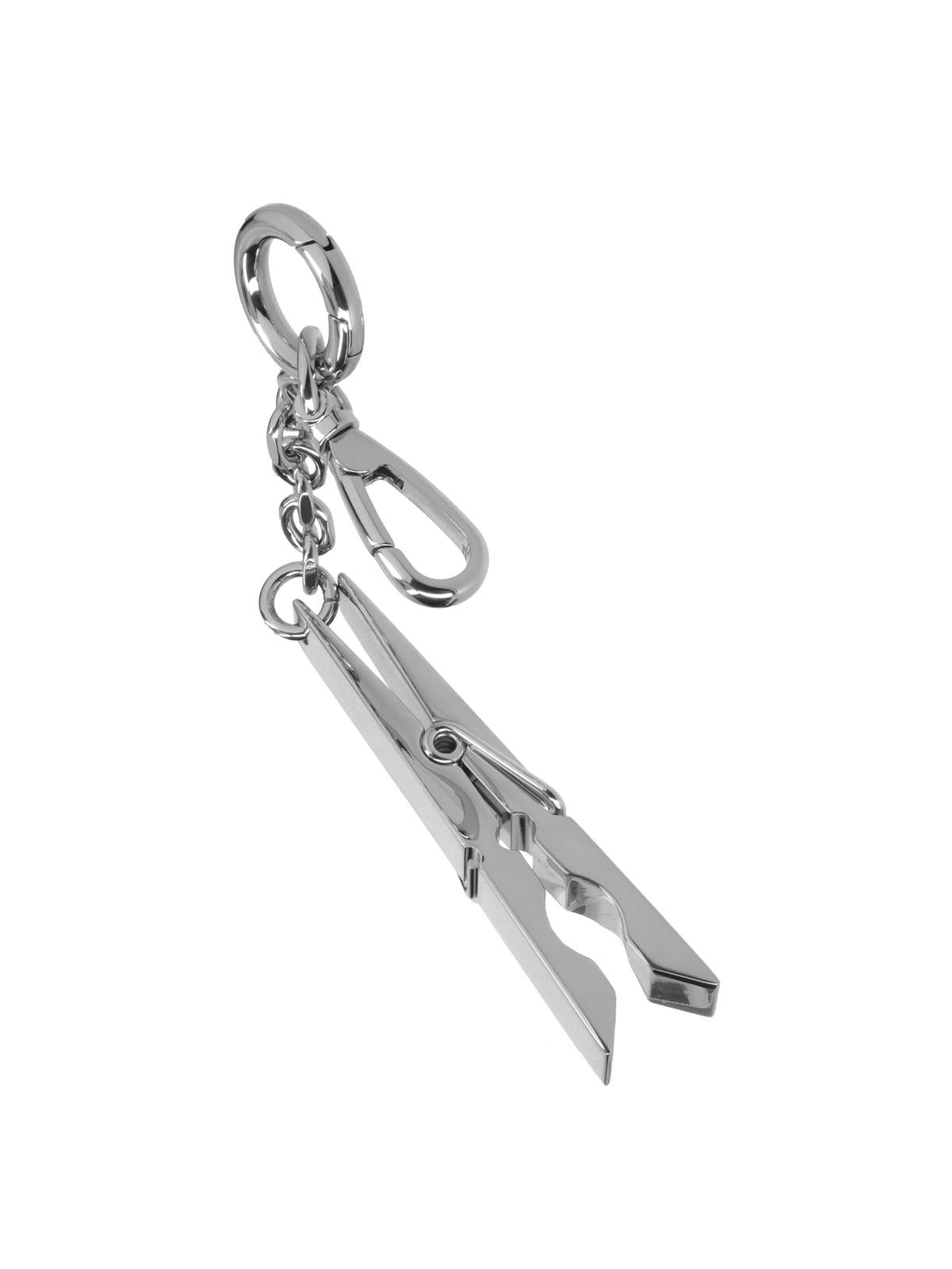 Maison Margiela Silver Logo Keyring Keychain Accessory